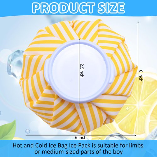 TrelaCo 8 Pcs Ice Pack for Injuries Reusable with Screw Refillable Reusable Hot and Cold Bag for Sport Injuries Head Shoulder Back Neck Knee Pain Relief, 8 Colors, 6 Inch