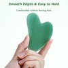 Desnice Gua Sha Facial Tools, Natural Jade Stone Guasha Tool, GUA SHA Scraping Massage Tool for Face and Body Massage, SPA Acupuncture Therapy Trigger Point Treatment with Travel Pouch