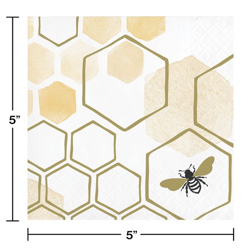 Honeycomb Beverage Napkins, 16 ct