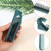 VOCOSTE Portable Folding Hair Comb, Travel Portable Folding Mini Hair Comb, Travel Small Foldable Hair Brush Hair Comb for Curly, Wet, Dry, Long Hair, Green