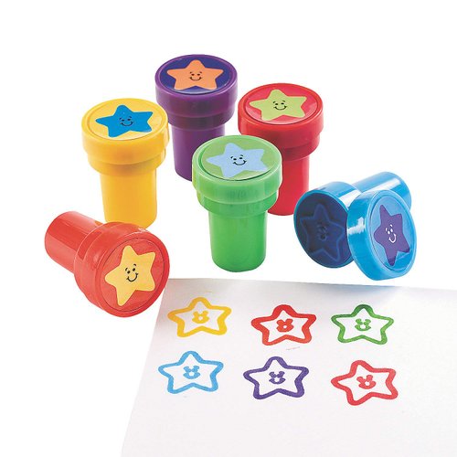 Star Stampers - Bulk Set of 24 - Safe and Non-Toxic - Classroom Supplies and Party Favors