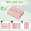 FYY Daily Pill Organizer, 7 Compartments Portable Travel Pill Case [Folding Design]Pill Box for Purse Pocket to Hold Vitamins,Cod Liver Oil,Supplements and Medication-Pink