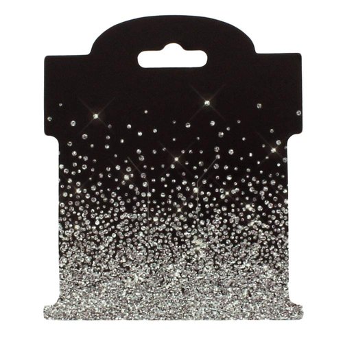Silver Rhinestone Crusted Hair-Bow Display Cards Small -50 Cards