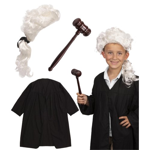 Tigerdoe Judge Costume for Kids - 3 Pc Judge Kids Set - Judge Costume Accessories - Halloween Cos...