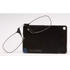 ThinOptics Reading Glasses + FlashCard Case | Black Frame, 2.50 Strength Readers