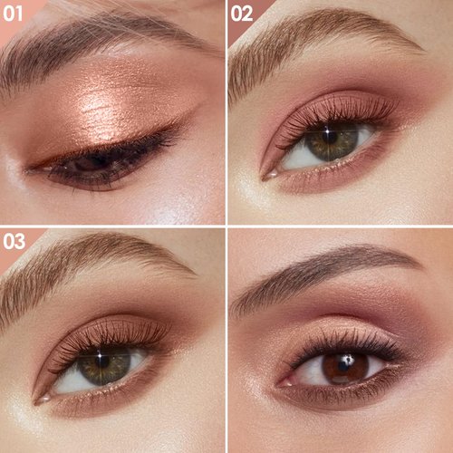 Falocutus 3 PCS Gel Eyeshadow Stick,Cream Matte and Shimmer Eyeshadow Pencil,Waterproof & Smudge-Proof Highlighter Makeup Pen,Long Lasting Shimmer Finishing and Create Resistant,M-Dancing Petals