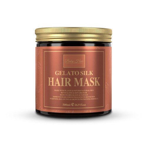 Baby Hair, Gelato, Silk Intense Hair Therapy, Nourishing Dry Hair, Keratin, Argan, Olive Oil & Panthenol (Vitamin B5) for Healthy Strong Hair, Hair Growth-Promoting Clary