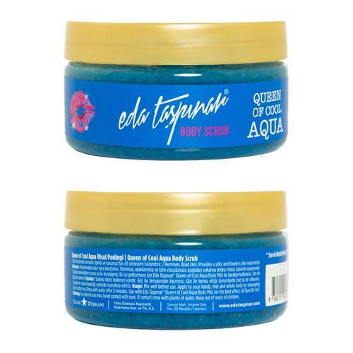 Eda Taspinar Queen of Cool Aqua Body Scrub, Silky Touch Skin Care Series, All Eyes on You, 6.8 fl oz (10.6 oz)