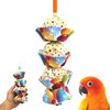 Bonka Bird Toys 1931 Sola Three Cake Colorful Shredding Foraging Treat Natural Sola Conures Cockatiels Parakeets and Other Similar Birds