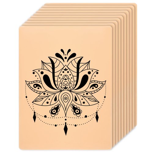 10Pcs Tattoo Skin 3MM Tattoo Fake Skin Blank Tattoo Practice Skin Double Sides Fake Tattoo Skin for Beginners Tattoo Artists Tattoo Supplies