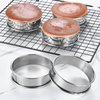8Pack 4 Inch English Muffin Rings Crumpet Rings Stainless Steel Double Rolled Tart Rings, Round Metal Cooking Pastry Ring Molds for baking