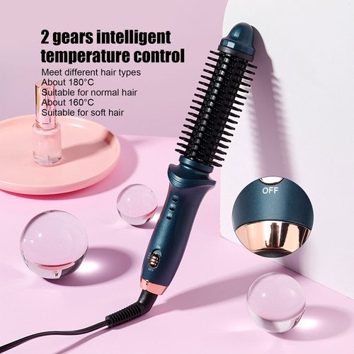 Curling Iron, Smart 2 in 1 Thermostatic Straight Curly Hair Dual Purpose Curling Brush Portable for Home for Beauty Center