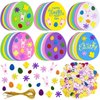 Max Fun 208PCS Easter Foam Stickers Set Easter Eggs Crafts DIY Egg Easter Craft for Kids Easter Decorations Party Favors Supplies (Easter Egg)