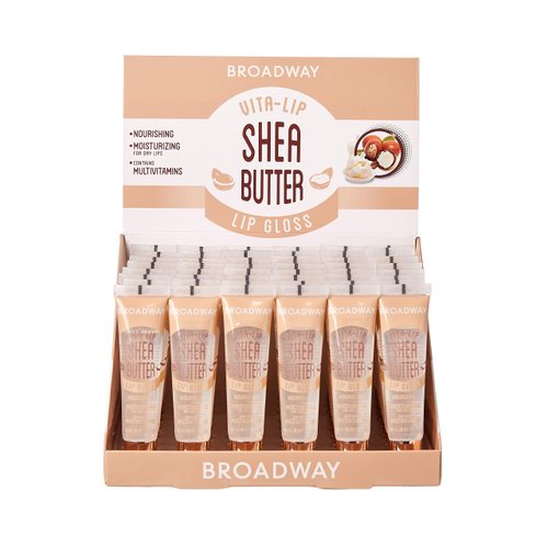 Broadway Vita-Lip Clear Lip Gloss Box Display Set (Shea Butter)