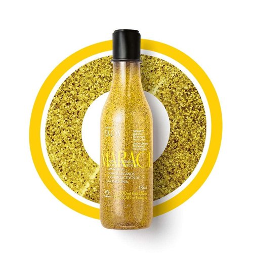 natura - Ekos Maracujá Soothing Exfoliating Shower Gel - Essential Fatty Acids - 97% Natural - Body Wash - Vegan Skin Care - Brazilian Beauty Secrets - Self Care & Body Care - 6.2 fl oz (185ml)