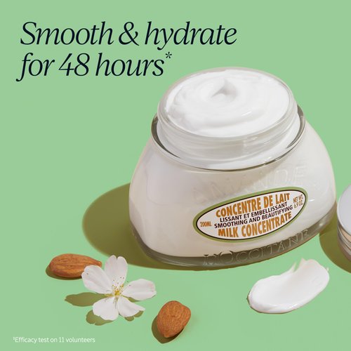 L'OCCITANE Almond Milk Concentrate: 48 Hour Hydration*, Smooth, Visibly Firm Skin, Delicious Scent, With Almond Oil, Soften Skin, Moisturizer, 7 Oz