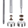 100 Set Snap Fasteners Leather Snaps Button Kit Press Studs with 4 Pieces Fixing Tools, 12.5 mm in Diameter