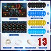13th Birthday Decorations for Boys Video Game Party Supplies 69 Pieces Level 13 Up Birthday Decoration, Video Game Backdrop Table Cover Blue Gamer Balloons Favor Bag for Video Game Party