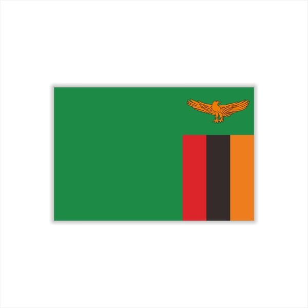 Womaha 30 Temporary Zambia Flag Tattoos Fans Face Tattoo Stickers for Adults Kids Group Activity Props