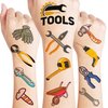 Tools Temporary Tattoos - Handyman Mechanic 80 PCS Labor Day, Construction, Equipment Themed Stickers for Kids Birthday Party Supplies, Decorations, Favors, and Prizes - Cute Gifts for Boys and Girls