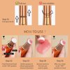 Paminify Contour Beauty Wand,Liquid Blush Wand,Face Contouring with Cushion Applicator,Nourishing Bronzer Stick Natural Finish,Cream Contour Stick,Cruelty-free,Medium Contour+Peach Pink Blush