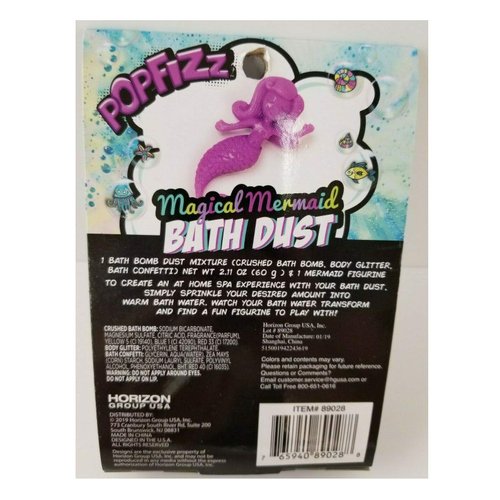 PopFizz Magical Mermaid Glitter Bath Bomb Dust Christmas Stocking Stuffer Gift