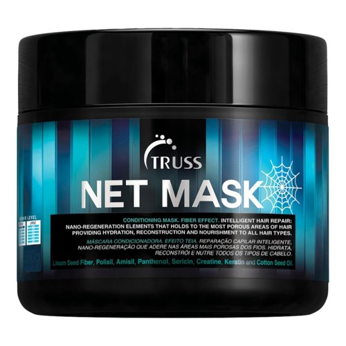 TRUSS Net Hair Mask - Deep Conditioning Treatment + Hair Repair Mask for Curly Hair - Detangle + ...
