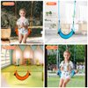nets Tribe Children Outdoor Swing Seat, with snap Hook Swing Set, Adjustable Ropes, for Kids Outdoor Play Playground Swing, Indoor Outdoor Backyard Play, Trees, Swing Set (Blue)