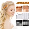 12 Pieces French Side Hair Twist Comb Plastic Decorative Hair Comb Clips with Teeth Styling Hair Side Combs Hair Combs for Women Girls Accessories Fine Hair(15 Teeth, 17 Teeth, 29 Teeth)