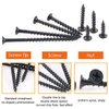 Rustark 160-Pcs #7 Coarse Thread Drywall Screw with Phillips Drive Black Oxide Finsh Bugle Head Wood Screws Assortment Kit Ideal for Drywall Sheetrock