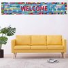 Arosche International Welcome Banner 120" x 20" World Flags Yard Sign Country Flags Banner Multicultural Backdrop Party Supplies for Indoor Outdoor Lawn,Fence, Home,Sports,Events,Bar Decorations