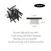 Xuxisowo 30 Pcs Stainless Steel Wig Clips, 7-Teeth Wig Combs for Making Wig Caps and Securing Wigs (Black)