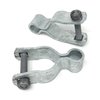 Pressed Steel Chain Link Fence Frame Hinge w/Bolt - (2 Sets Pack) (1-3/8")