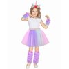 Tacobear Unicorn Costume for Girls with Fluffy Gloves, Furry Leg Warmers, Tutu Skirt, Horn Headband, Halloween Birthday Gift Toy Dress Up Clothes Outfit Unicorn Dresses for Little Girls 4 5 6 7 8