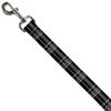 Dog Leash Plaid Black Gray 4 Feet Long 0.5 Inch Wide
