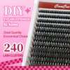 Lash Clusters DlY Eyelash Extensions 40D 0.07 D Curl 9-16mm Eyelash Clusters Mixed Tray Cluster Eyelash Extensions Natural individual Lashes (40D-0.07D-9-16mm)