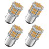 Melphan-Auto 1157 Led Light Bulb Amber Yellow, 12V-24V 1157 7528 2357 2057 BAY15D LED Replacement Light Bulb for Brake Light Tail Light for Car RV Trailer Boat, 54SMD 3014 Chipset,4PCS