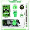 TecUnite 84 Pcs Video Game Party Favors Birthday Supplies Includes Video Game Mini Notebook Game Sticker Keychain Game Party Prize Set for Video Gamer Birthday Gifts Piñata Stuffer(Green)