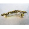 Generic Bronze gold or silver flower leaf crystal hair clip barrette bridal hair clip (Primary color: Silver/clear crystal)