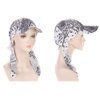 DINPREY Long Pretied Head Scarves for Women Bandana Turban Hat Chemo Cancer Headscarf Headwraps Headwear for bald women hair wraps Hair Cover Hat (3 PCS Paisley)