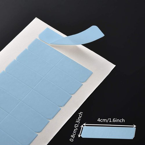 Warm Girl 48 PCS Clear Hair Extension Tape Tabs Double Sided Hair Extension Adhesive Tape Extensions Tape Replacement Hair Extension Tape for Hair Extensions