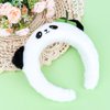 GAFATORY Panda Headbands for Girls Fluffy Animal Ears Headband Adult Cute Headbands for women Washing Face Panda Costume Accessories for Theme Party Halloween Christmas Cosplay