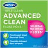 DenTek Triple Clean Advanced Clean Floss Picks, No Break & No Shred Floss, 90 Count, 6 Pack