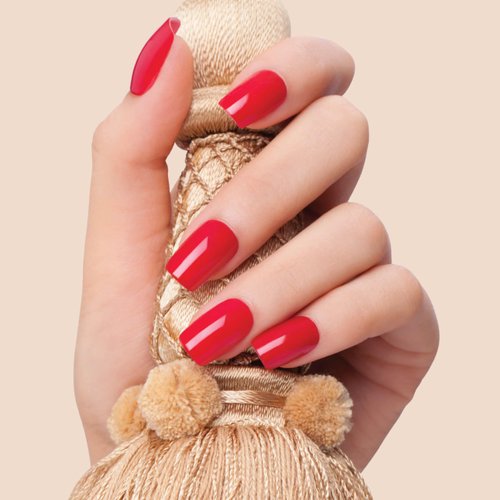 KISS Full-Cover Nails, Press On Nails, Nail glue included, 'Short Square', Clear, Short Size, Squoval Shape, Includes 100 Nails, 3g Glue