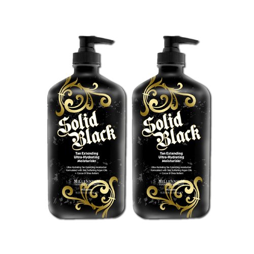 Millennium Tanning Products SOLID BLACK TAN EXTENDING Ultra-Hydrating Moisturizer Lotion 18.25 oz...