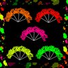 24 Pieces Glow Party Neon Party Supplies Happy Birthday Cake and Cupcake Toppers for Glow Neon Birthday Party Wedding Decoration Black Light Reactive Party Halloween Christmas
