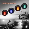 APIELE Waterproof Round Rocker Toggle Switch 2 Position DC 12V 20A ON-Off with LED Light SPST 3 Pins 4Pcs KCD1-8-101NW (Four Color Pack)