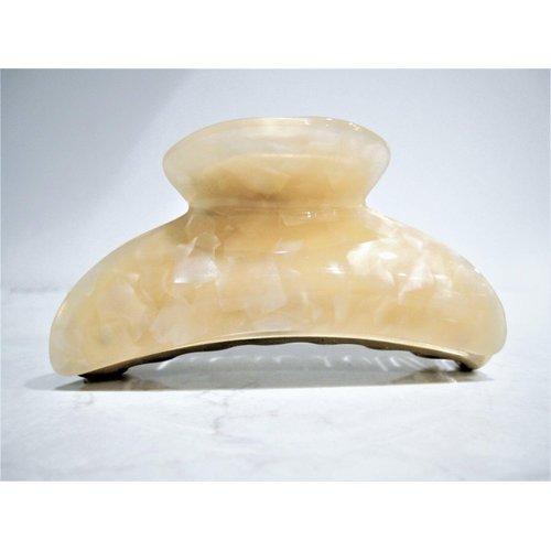 Generic Taupe beige brown or vanilla creme hair claw clip (Primary color: Vanilla creme), 1 Count (Pack of 1)