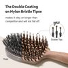 Yao Boar Bristle Hair Brush for Women Men Kids, Detangle Ventilated Hair Brush for Thick Curly Thin Long Short Dry Hair to Makes Hair Shiny and Improves Hair Texture