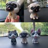 ANWoRLeT Bobble Head Figures, Dog Bobbleheads for Car Dashboard，Animal Bobble Head，Car Dashboard Decorations,Puppy Dashboard Bobbleheads，Bobbing Head Dogs for Car,Kid's Gift (Pug)